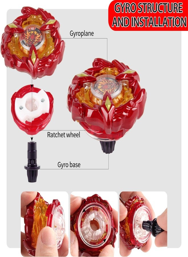 Desamvap مجموعة إطلاق ومقبض خيط فاخر من ديسامفاب X-23 سوار فينيكس 9-60GF مع لعبة دوارة يمين من نوع الهجوم، هدية رائعة للأولاد والبنات بعمر 8 سنوات - Image 5